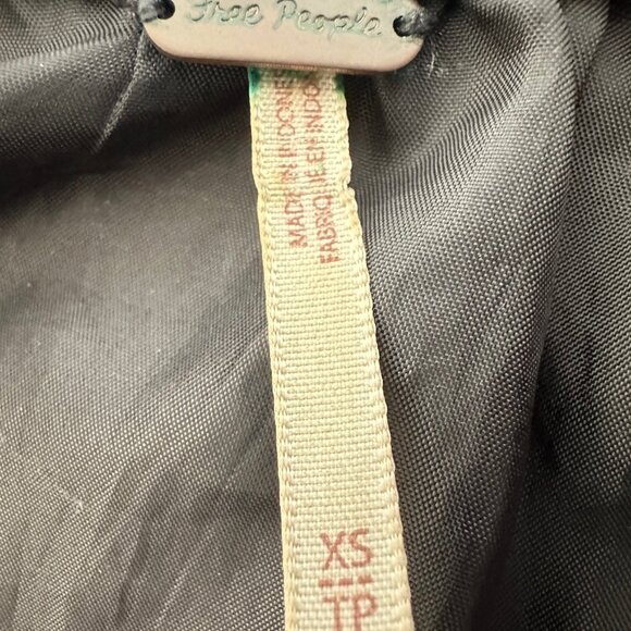 Free People Midnight Bomber Jacket – Black Satin (XS) - Picture 2 of 5